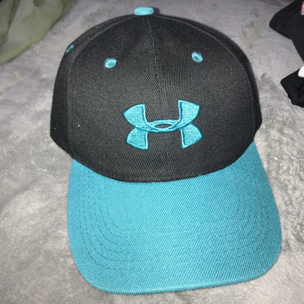 Blue and Black Under Armor Hat